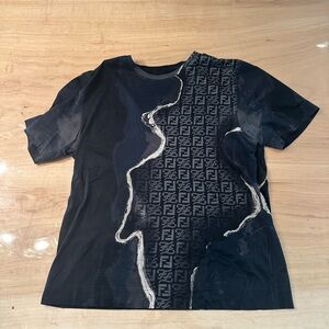 Fendi Black Graphic Tee